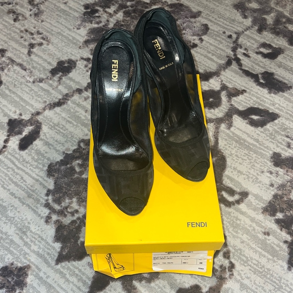Peep toe Fendi heels